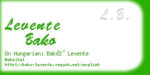 levente bako business card