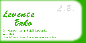 levente bako business card